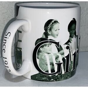 Girl Scouts Since 1912 Large Coffee Mug Tea Cup Green White 2006 Embossed 3D